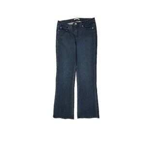 Lee Slender Secret Lower on the Waist Bootcut Women size 14 Dark Blue Denim Jean